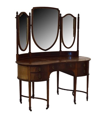 Lot 610 - Edwardian kidney-shape dressing table