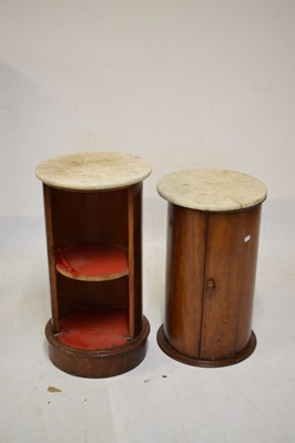 Lot 612 - Victorian mahogany cylinder pot cupboard (plus another a/f)