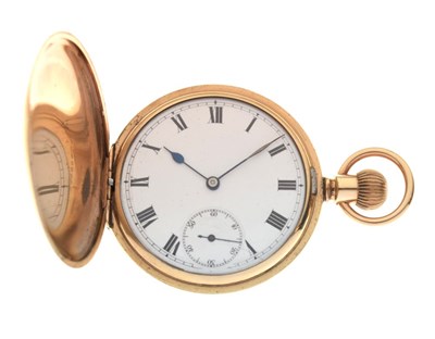 Lot 105 - Gentleman's gold-plated Elgin USA full hunter pocket watch