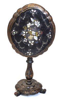 Lot 552 - Victorian papier mâché  table