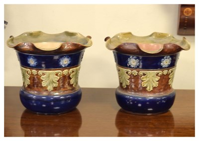 Lot 550 - Pair of Doulton Lambeth planters
