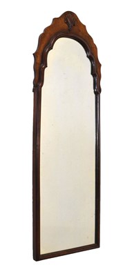 Lot 660 - Reproduction Queen Anne-style arched top rectangular mirror