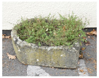 Lot 757 - Demi-lune stone garden trough