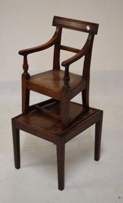 Lot 623 - Child's fruitwood high chair