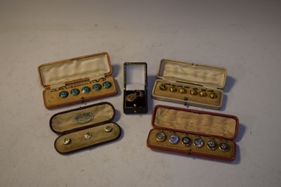 Lot 55 - Collection of cased buttons and studs
