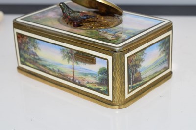 Lot 163 - Karl Griesbaum of Triberg - good quality enamel singing bird box