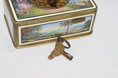 Lot 163 - Karl Griesbaum of Triberg - good quality enamel singing bird box