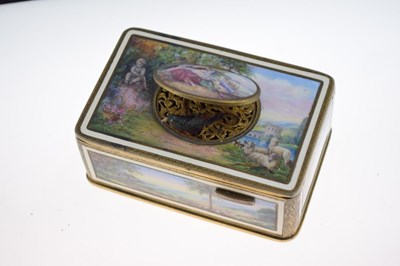 Lot 163 - Karl Griesbaum of Triberg - good quality enamel singing bird box
