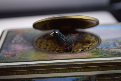 Lot 163 - Karl Griesbaum of Triberg - good quality enamel singing bird box