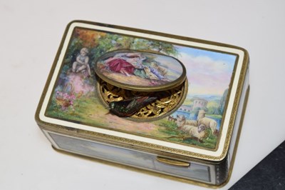 Lot 163 - Karl Griesbaum of Triberg - good quality enamel singing bird box