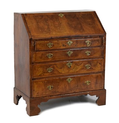 Lot 526 - Mid 18th Century walnut bureau