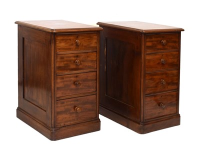 Lot 626 - Pair of mahogany bedside cabinets