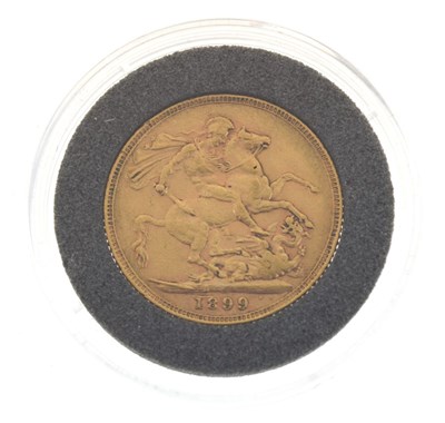 Lot 113 - Coins - Victorian Veiled Head gold Sovereign, 1899