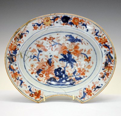 Lot 217 - 18th Century Imari pattern barber's bowl