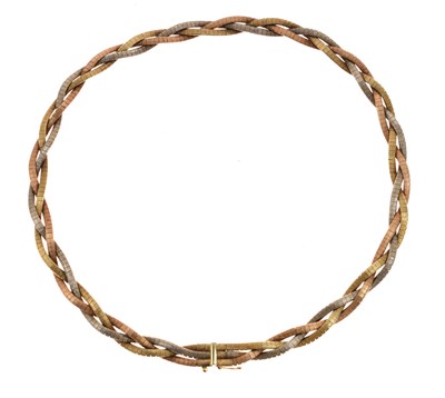 Lot 81 - Three-colour plaited collar