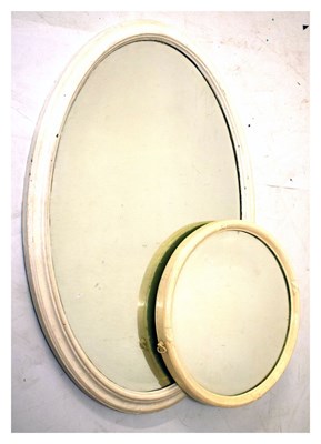 Lot 628 - 2 white painted mirrors
