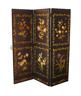 Lot 632 - 3 panel tapestry screen