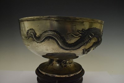 Lot 127 - Shanghai Fire Brigade white metal presentation bowl