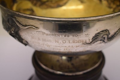 Lot 127 - Shanghai Fire Brigade white metal presentation bowl