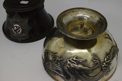 Lot 127 - Shanghai Fire Brigade white metal presentation bowl