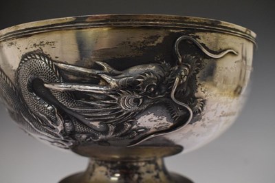 Lot 127 - Shanghai Fire Brigade white metal presentation bowl