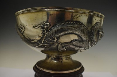Lot 127 - Shanghai Fire Brigade white metal presentation bowl
