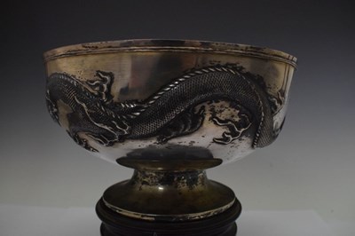 Lot 127 - Shanghai Fire Brigade white metal presentation bowl