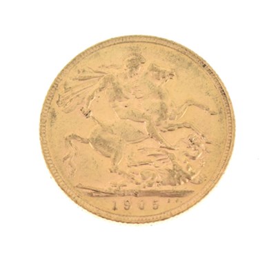 Lot 115 - Gold Coins - Edward VII gold sovereign  1905