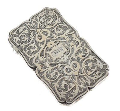 Lot 78 - Victorian silver card case