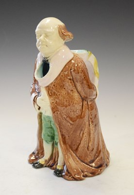 Lot 423 - Majolica jug modelled as a gentleman