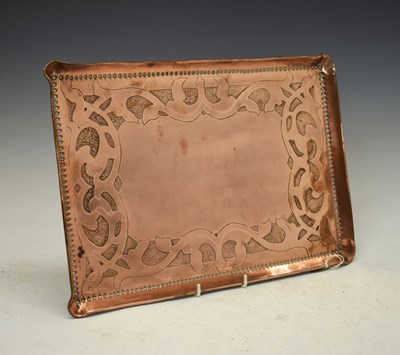 Lot 640 - Arts and Crafts copper tray