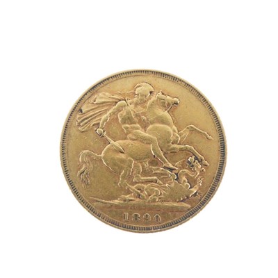 Lot 137 - Coins - Victorian gold sovereign, 1890
