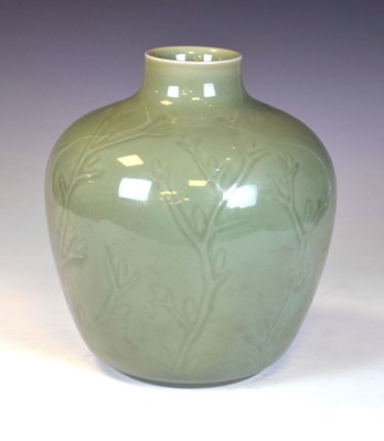 Lot 404 - Royal Copenhagen celadon glazed vase