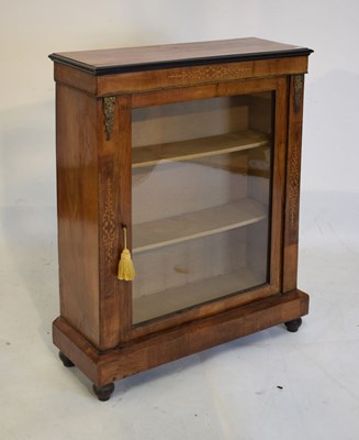 Lot 556 - Late 19th Century inlaid walnut pier cabinet