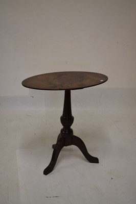 Lot 662 - Mahogany oval tripod table, 19th century parts