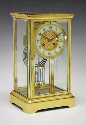 Lot 430 - French four-glass mantel clock circa 1900