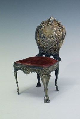 Lot 98 - Edward VII silver novelty pin cushion in the form of a chair