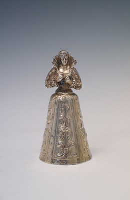Lot 113 - Continental silver figural desk bell