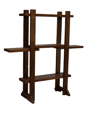 Lot 552 - Set of oak open shelves