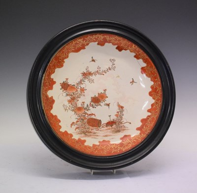 Lot 533 - Japanese plate or charger, framed