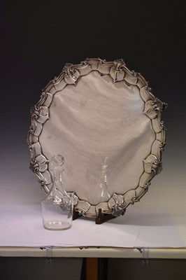 Lot 103 - Large Victorian silver salver, 64.5cm diameter, 5650g approx