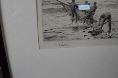 Lot 320 - William Lionel Wyllie R.A. (1851-1931), Etching, Landing the Catch