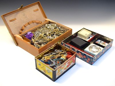 Lot 102 - Three boxes of costume jewellery