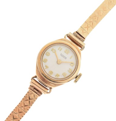 Lot 116 - Tudor - Lady's 9ct gold cocktail watch with box
