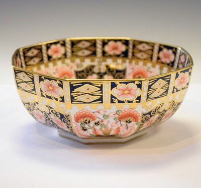 Lot 442 - George V Royal Crown Derby Imari pattern octagonal bowl