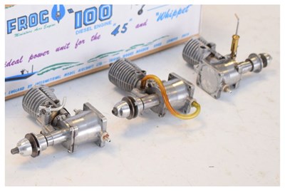 Lot 352 - Two  Frog '100' model aircraft diesel engines