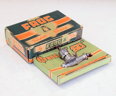 Lot 357 - Vintage Frog 50 model aircraft diesel 'Super Engine', with original box