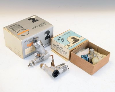 Lot 344 - AM 1.5cc high performance diesel motor, together with a Modela Junior 2 engine, and another