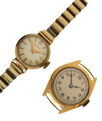 Lot 120 - Lady's 18ct gold wristwatch head