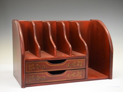 Lot 672 - Chinese style desk top stationery rack